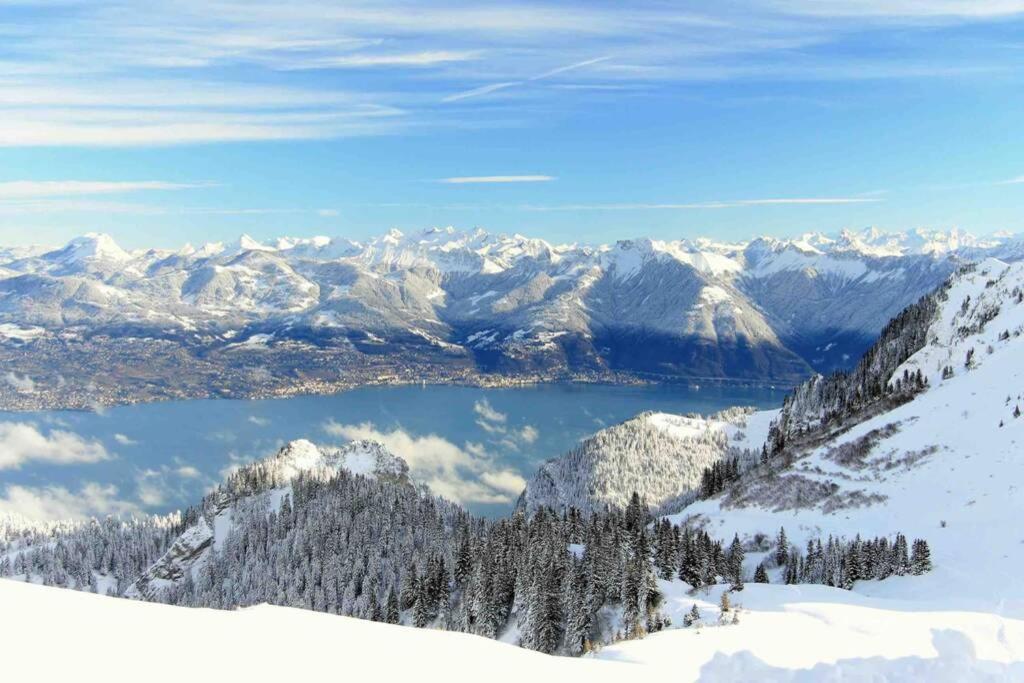Duplex En Station Vue Sur Lac Leman Thollon-les-Memises Dış mekan fotoğraf